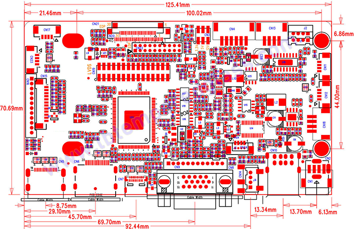 宽温多功能显示器驱动板